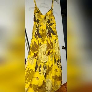 Maxi Yellow Flow tank Dress